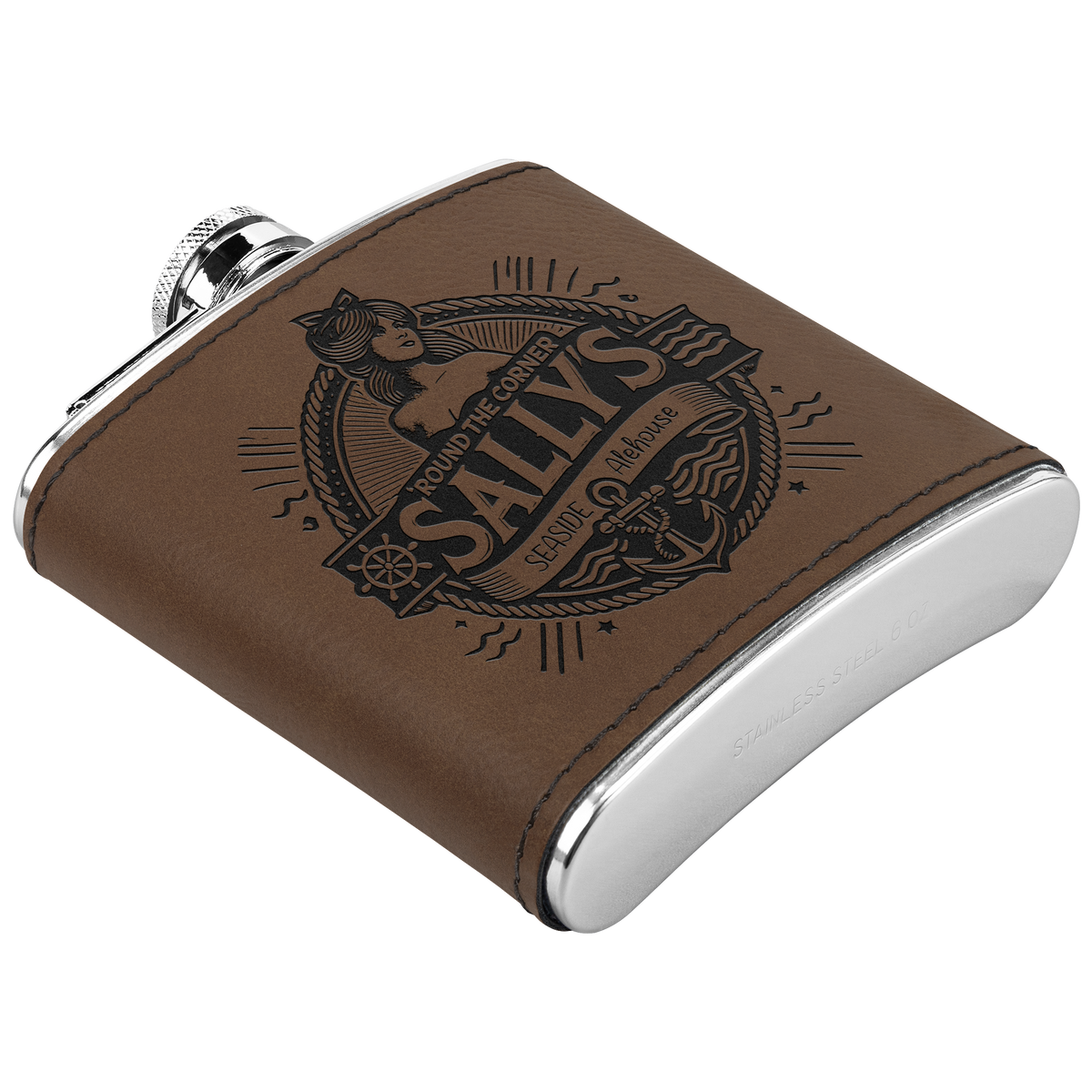 Round_the_Corner_Sallys_Flask_Dk_Brown_Angle_Mockup.png